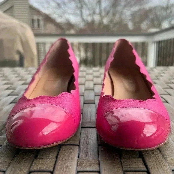 FS/NY‎ Women’s Pink Jigsaw Wedge Pumps Size 9 - Picture 6 of 11